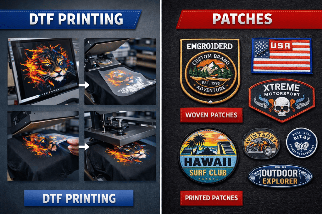 DTF Printing vs Patches Durability