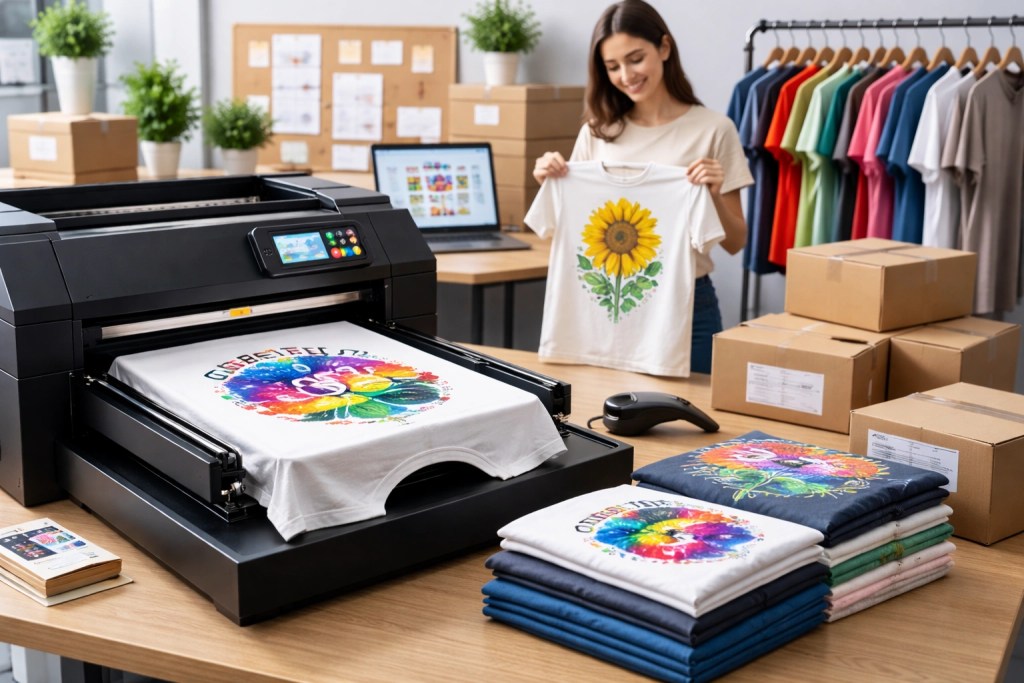 DTG printing for custom apparel business and e-commerce fulfillment