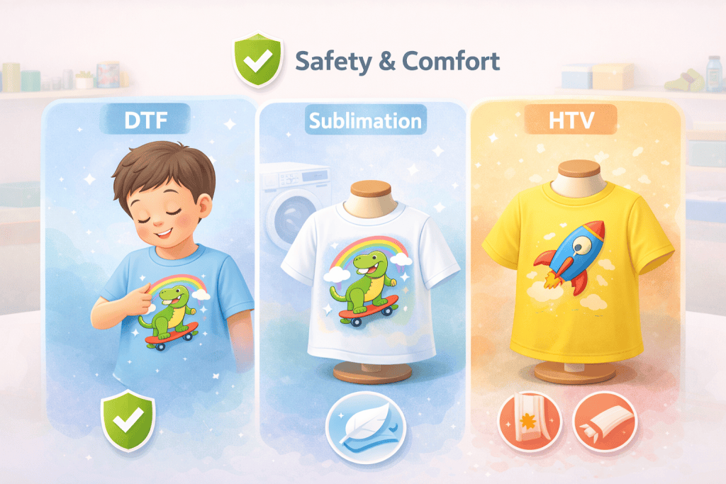 DTF vs Sublimation vs HTV: Best Printing for Kids Clothing