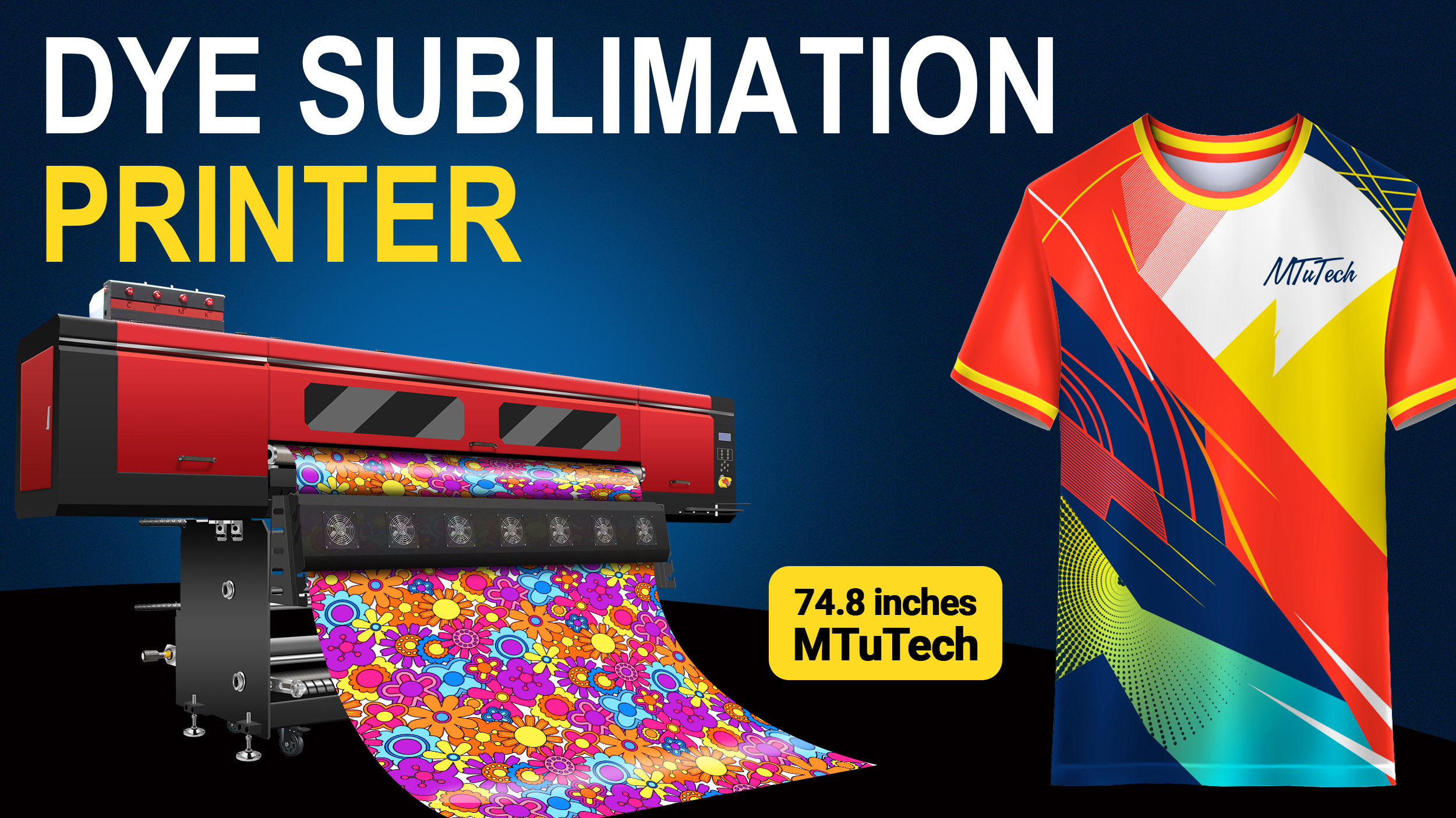 Dye sublimation printer for transfer paper sportswear production