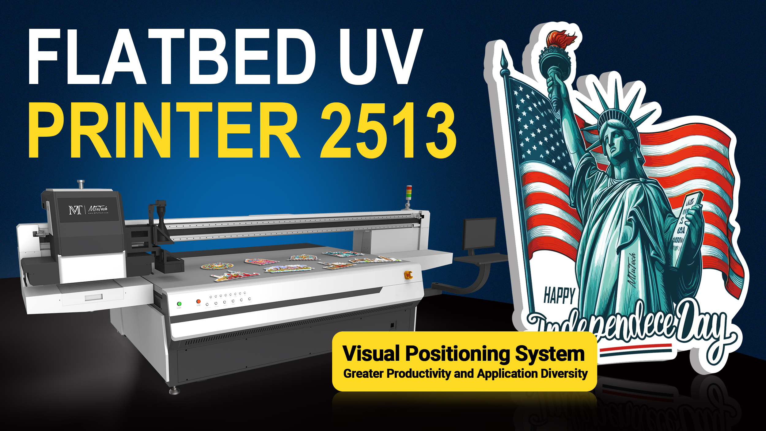 Flatbed UV printer for standard rigid media printing comparison
