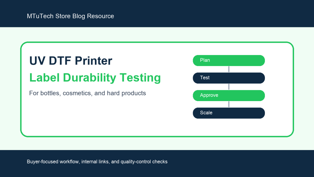 UV DTF printer label durability testing workflow for packaging brands
